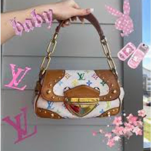 Louis Vuitton Takashi Murakami Y2K Rainbow Monogram White Marilyn Shoulder Bag - Picture 15 of 17